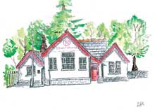 Liam's Drawing of Capel Curig Community Centre